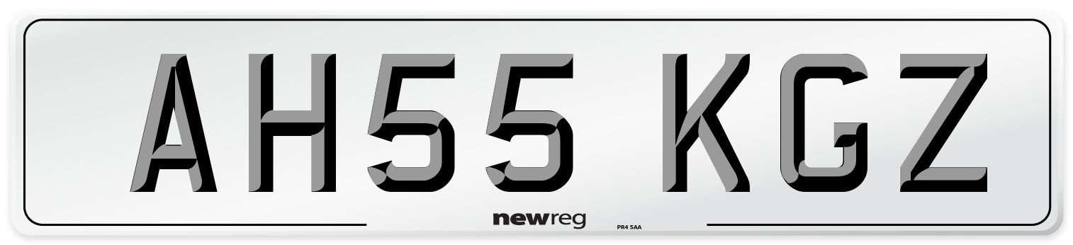AH55 KGZ Number Plate from New Reg